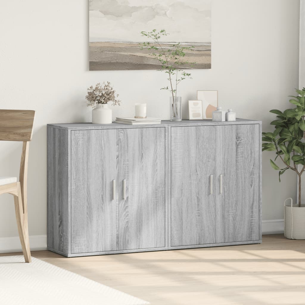 Sideboards 2 pcs Grey Sonoma 60x31x70 cm Engineered Wood